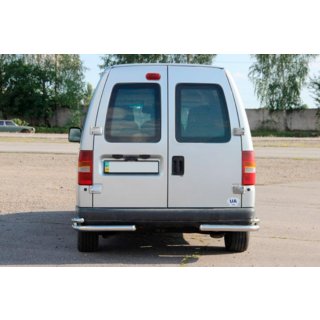 Aizmugurējie dubultie stūru aizsargi AK003-подвійний (nerūsējošais tērauds) Peugeot Expert 1995–2007 foto 3
