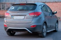Hyundai IX-35 2010–2015 Aizmugures aizsargstienis AK007 (nerūsējošais tērauds) foto 2