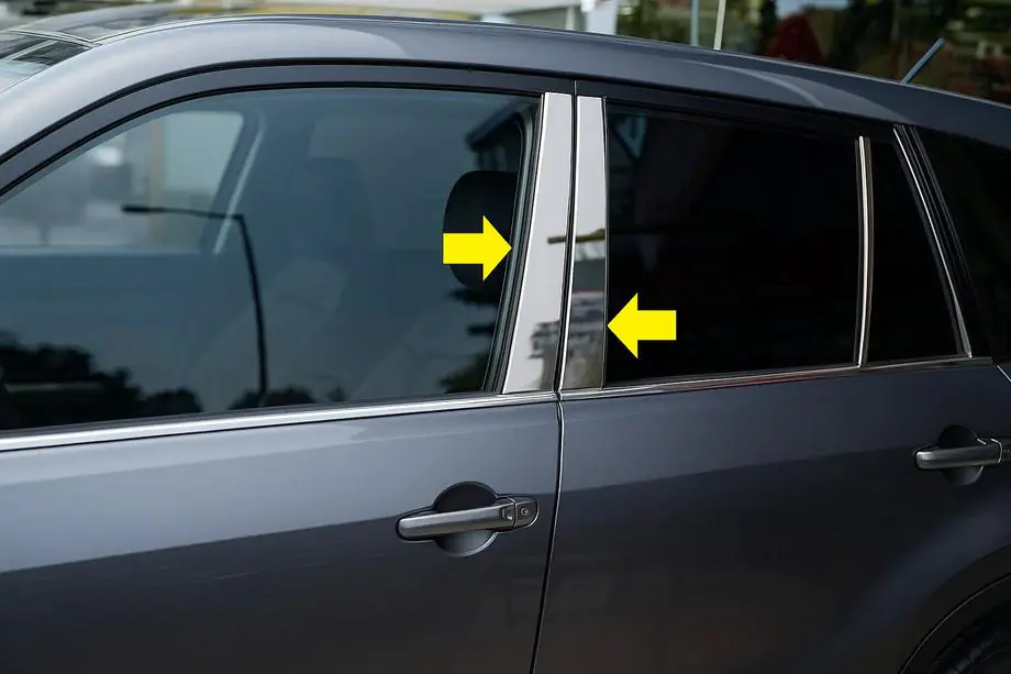 Suzuki Grand Vitara 2005–2017 Durvju statņu moldingi (8 gab., nerūsējošais tērauds) Image