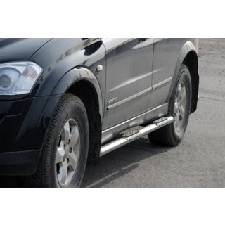 Sānu sliekšņu caurules BB002 (2 gab., nerūsējošais tērauds) SsangYong Kyron 2005–2014 foto 1