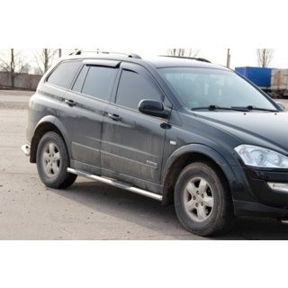 Sānu sliekšņu caurules BB002 (2 gab., nerūsējošais tērauds) SsangYong Kyron 2005–2014 foto 3