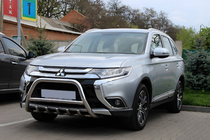 Mitsubishi Outlander 2012–2021 Bullbar WT003 (nerūsējošais tērauds) foto 4