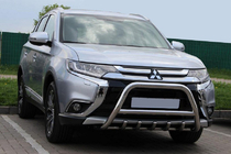 Mitsubishi Outlander 2012–2021 Bullbar WT003 (nerūsējošais tērauds) foto 1