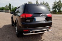 Mitsubishi Pajero Sport 2008–2015 Aizmugures aizsargstienis AK002-2 (2 gab., nerūsējošais tērauds) foto 1