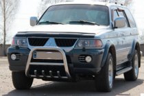 Mitsubishi Pajero Sport 1996–2007 Priekšējais aizsargstienis (bullbar) QT006 (nerūsējošais tērauds) foto 3
