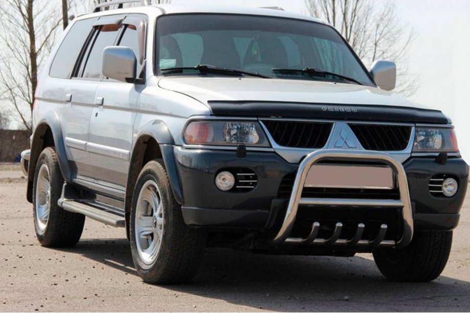 Mitsubishi Pajero Sport 1996–2007 Priekšējais aizsargstienis (bullbar) QT006 (nerūsējošais tērauds) Image