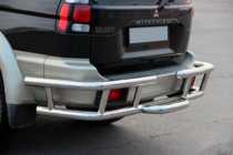 Mitsubishi Pajero Sport 1996–2007 Aizmugurējais aizsargstienis AK-Special (nerūsējošais tērauds) foto 5