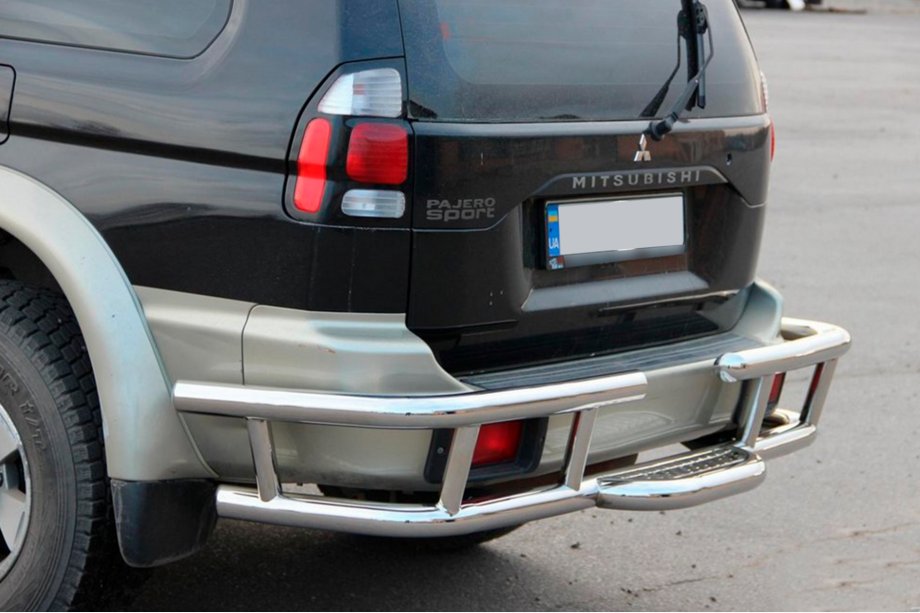Mitsubishi Pajero Sport 1996–2007 Aizmugurējais aizsargstienis AK-Special (nerūsējošais tērauds) Image