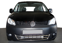 Volkswagen Caddy 2010–2015 Priekšējā bufera uzlikas Trend (3 daļas, nerūsējošais tērauds) foto 1