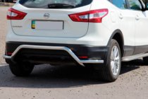 Nissan Qashqai 2014–2021 Aizmugurējā aizsargloka AK007-Plus (nerūsējošais tērauds) foto 1