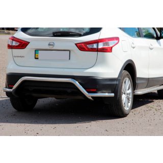 Aizmugurējā aizsargloka AK007-Plus (nerūsējošais tērauds) Nissan Qashqai 2014–2021 foto 1