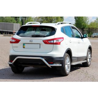 Aizmugurējā aizsargloka AK007-Plus (nerūsējošais tērauds) Nissan Qashqai 2014–2021 foto 4