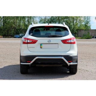 Aizmugurējā aizsargloka AK007-Plus (nerūsējošais tērauds) Nissan Qashqai 2014–2021 foto 3