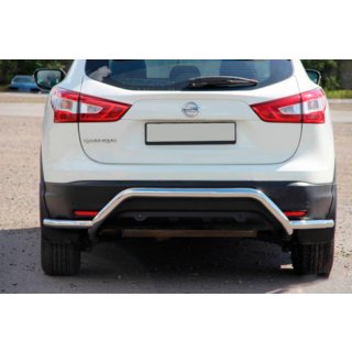 Aizmugurējā aizsargloka AK007-Plus (nerūsējošais tērauds) Nissan Qashqai 2014–2021 foto 2