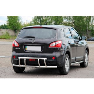 Aizmugurējais aizsargloks AK011 (nerūsējošais tērauds) Nissan Qashqai 2010–2014 foto 3