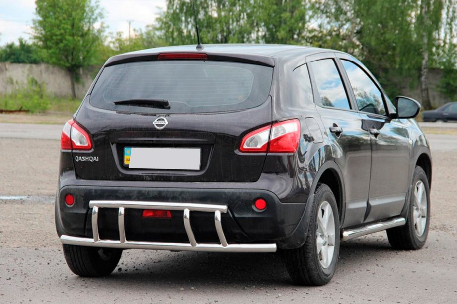 Nissan Qashqai 2010–2014 Aizmugurējais aizsargloks AK011 (nerūsējošais tērauds) Foto 3