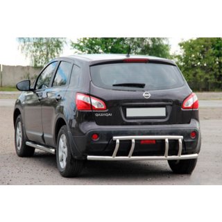 Aizmugurējais aizsargloks AK011 (nerūsējošais tērauds) Nissan Qashqai 2007–2010 foto 1