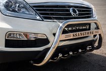 SsangYong Rexton I 2001–2017 Priekšējais aizsargstienis (bull bar) WT004 (nerūsējošais tērauds) foto 2
