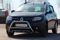 Renault Sandero 2013–2022 Priekšējais aizsargloks WT003 (nerūsējošais tērauds) 60 mm foto 1