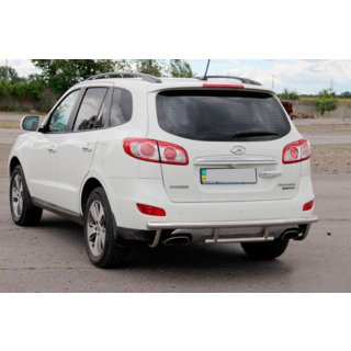 Aizmugurējais aizsargstienis AK002-2 (nerūsējošais tērauds) Hyundai Santa Fe 2 2006–2012 foto 2