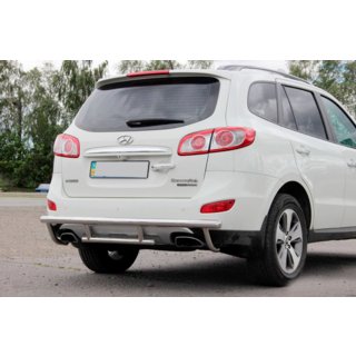 Aizmugurējais aizsargstienis AK002-2 (nerūsējošais tērauds) Hyundai Santa Fe 2 2006–2012 foto 1