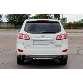 Aizmugurējais aizsargstienis AK002-2 (nerūsējošais tērauds) Hyundai Santa Fe 2 2006–2012 foto 3