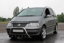 Volkswagen Sharan 1995–2010 Priekšējais aizsargstienis (bull bar) WT004 (nerūsējošais tērauds) 60 mm foto 1