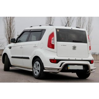 Aizmugurējais aizsargstienis AK007-2 (nerūsējošais tērauds) Kia Soul II 2013–2018 foto 2