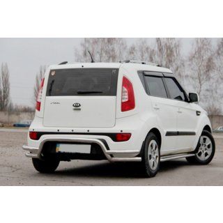 Aizmugurējais aizsargstienis AK007-2 (nerūsējošais tērauds) Kia Soul II 2013–2018 foto 4