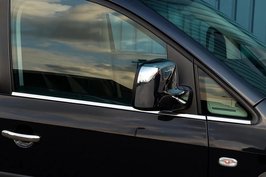 Volkswagen Caddy 2010–2015 Logu apakšējā apmale (nerūsējošais tērauds) Priekšējie, Carmos – turku tērauds Image