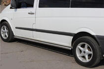 Mercedes Vito W639 2004–2014 Sānu trubas BB001 (2 gab., nerūsējošais tērauds) d60, garā riteņu bāze (L3) foto 3