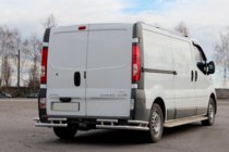 Renault Trafic 2001–2015 Aizmugurējais aizsargstienis AK003-Plus-2 (nerūsējošais tērauds) foto 1