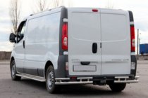 Renault Trafic 2001–2015 Aizmugurējais aizsargstienis AK003-Plus-2 (nerūsējošais tērauds) foto 3