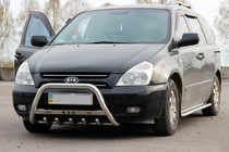Kia Carnival 2002–2013 Priekšējais aizsargstienis (bull bar) WT004 (nerūsējošais tērauds) foto 2