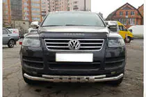 Volkswagen Touareg 2002–2010 Priekšējais bullbar ST015 (nerūsējošais tērauds) foto 4