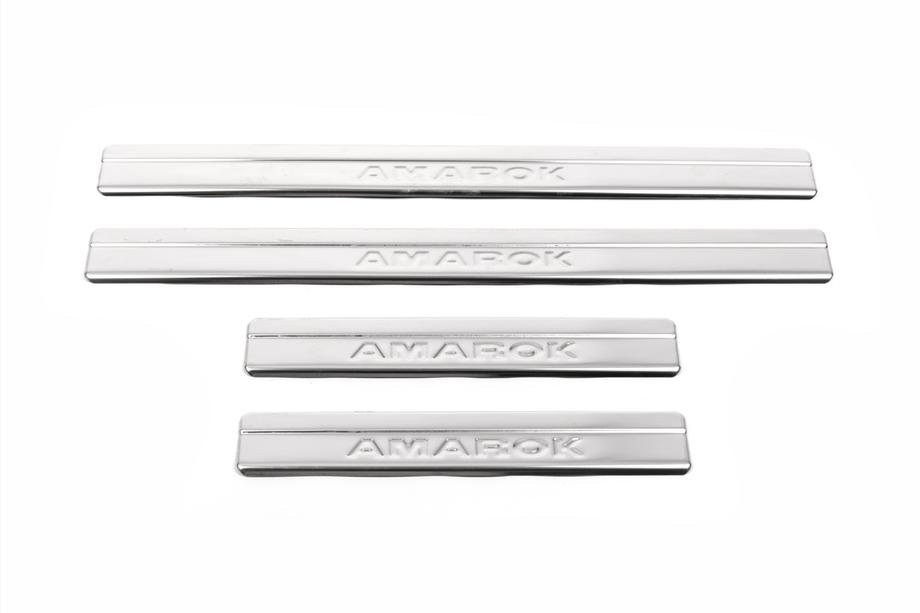 Volkswagen Amarok 2010–2022 Durvju sliekšņu uzlikas OmsaLine (4 gab., nerūsējošais tērauds) Foto 2
