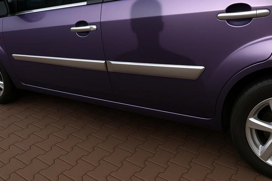 Ford Fiesta 2002–2008 Durvju moldingu komplekts (4 gab., nerūsējošais tērauds) 2006-2008, Carmos - turku tērauds Image
