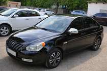 Hyundai Accent 2006–2010 Spoguļu hroma uzlikas (2 gab., plastmasa) OmsaLine foto 1
