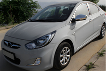 Hyundai Accent 2011–2017 Hromētas spoguļu uzlikas bez izgriezuma pagrieziena rādītājam (2 gab.) foto 1