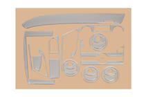 Chevrolet Aveo T250 2005–2011 Paneļa uzlikas (lielais komplekts) Alumīnijs foto 2
