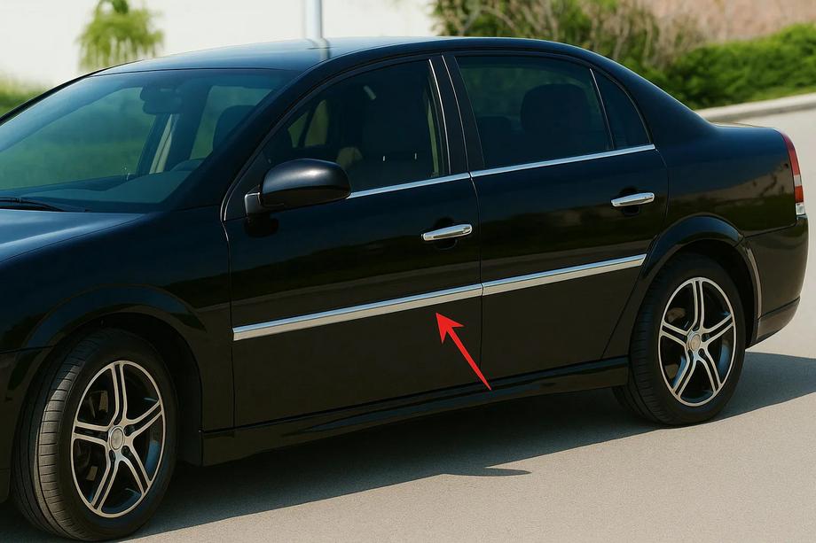 Opel Vectra C 2002–2008 Durvju moldingu uzlikas (4 gab., nerūsējošais tērauds) Image