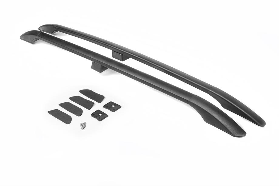 Renault Kangoo 1998–2008 Melni jumta reliņi Maxi bāze, plastmasas kājas Foto 3
