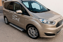 Ford Courier 2014–2023 Sānu sliekšņi Maya V2 (2 gab., alumīnijs) foto 1