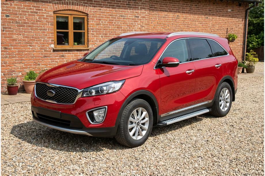 Kia Sorento III UM 2014–2020 Sānu sliekšņi Maya V2 (2 gab., alumīnijs) Foto 1