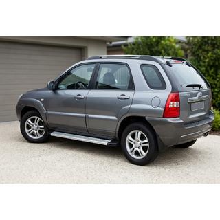 Sānu sliekšņi Maya V2 (2 gab., alumīnijs) Kia Sportage 2004–2010 foto 1