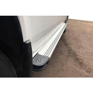 Sānu sliekšņi Maya V2 (2 gab., alumīnijs) Mercedes Sprinter W901/902/903/904/905 1995–2006 foto 1