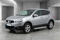 Nissan Qashqai 2010–2014 Sānu sliekšņi Maya V2 (2 gab., alumīnijs) Garā riteņu bāze foto 1