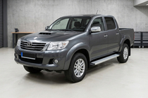 Toyota Hilux 2006–2015 Sānu sliekšņi Maya V2 (2 gab., alumīnijs) foto 1