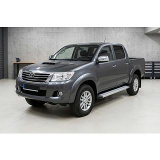 Sānu sliekšņi Maya V2 (2 gab., alumīnijs) Toyota Hilux 2006–2015 foto 1