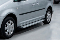 Volkswagen Caddy 2010–2015 Sānu sliekšņi Maya V2 (2 gab., alumīnijs) Maxi riteņu bāze foto 1